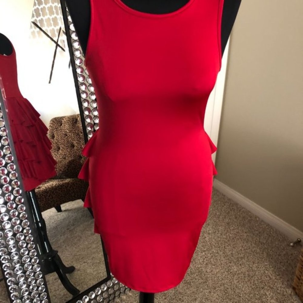 Red Hot Ruffle Dress